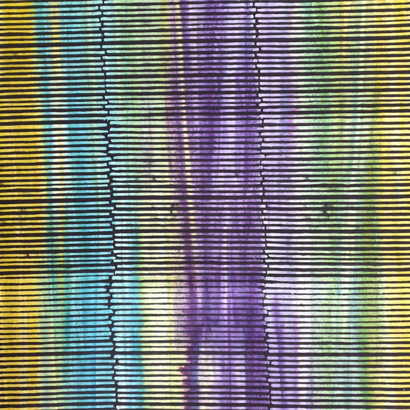 Batik – 1635 Horizontal Stripe Green Purple