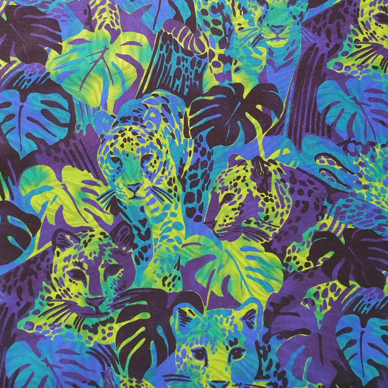 CRAFT COTTON - Midnight in the Jungle – Leopard Midnight