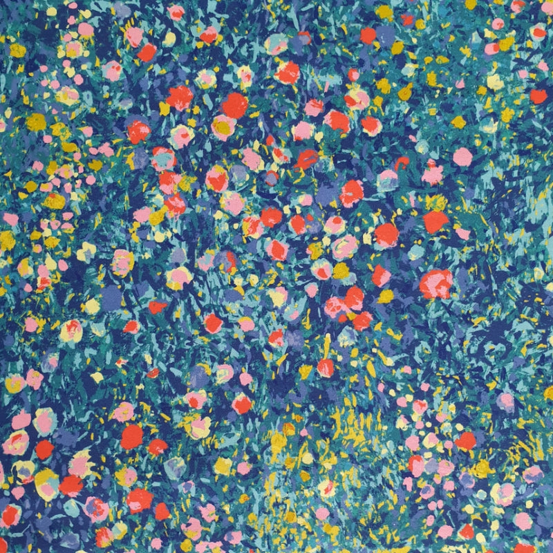 CRAFT COTTON - Painterly Petals – Meadow Blue Multi