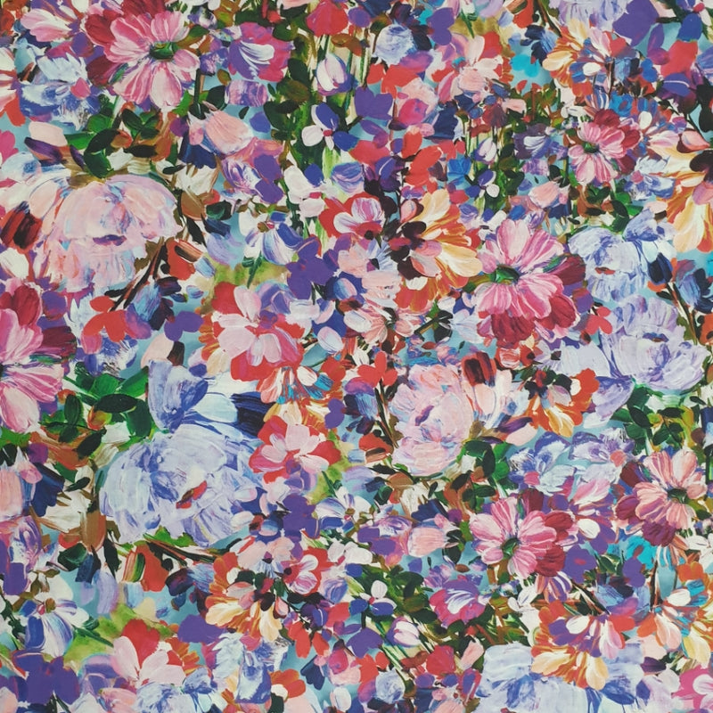 CRAFT COTTON - Painterly Petals – Meadow Purple Pink