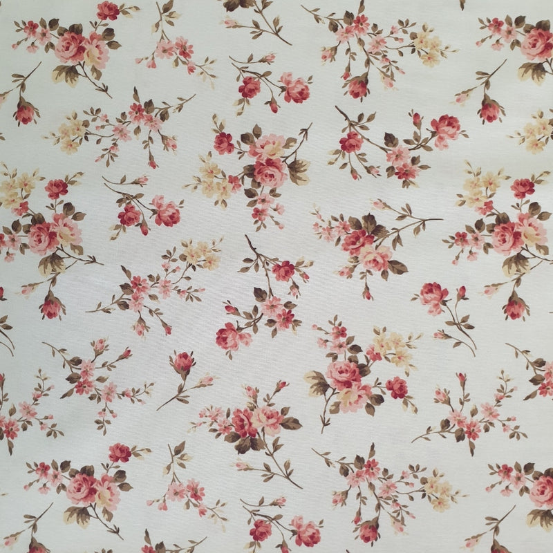 Whimsical Roses - Large on Cream